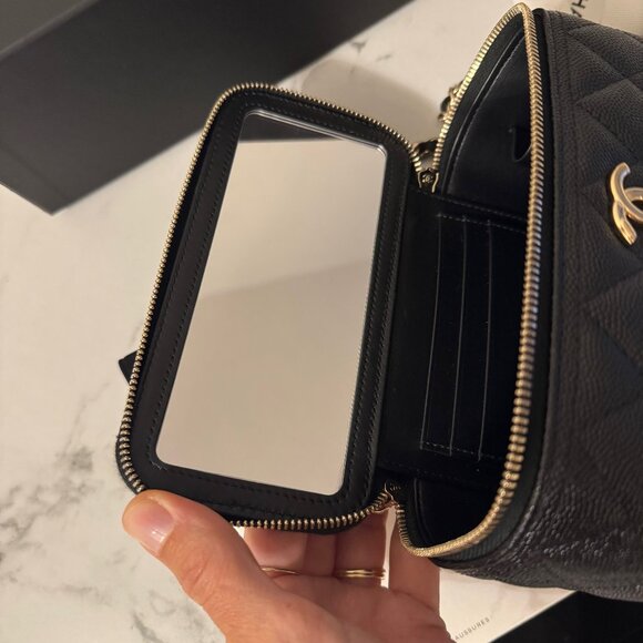 Authentic Chanel 25C Caviar Vanity with Chain NIB - Picture 9 of 13